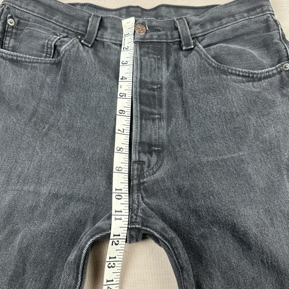 Levi's 501 Original Fit Jeans Dark Gray Button Fly Men's 32x28 (Tagged 34x30)